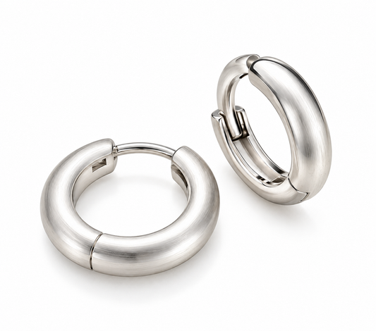 Argollas Huggie Lisas – Baño de Plata