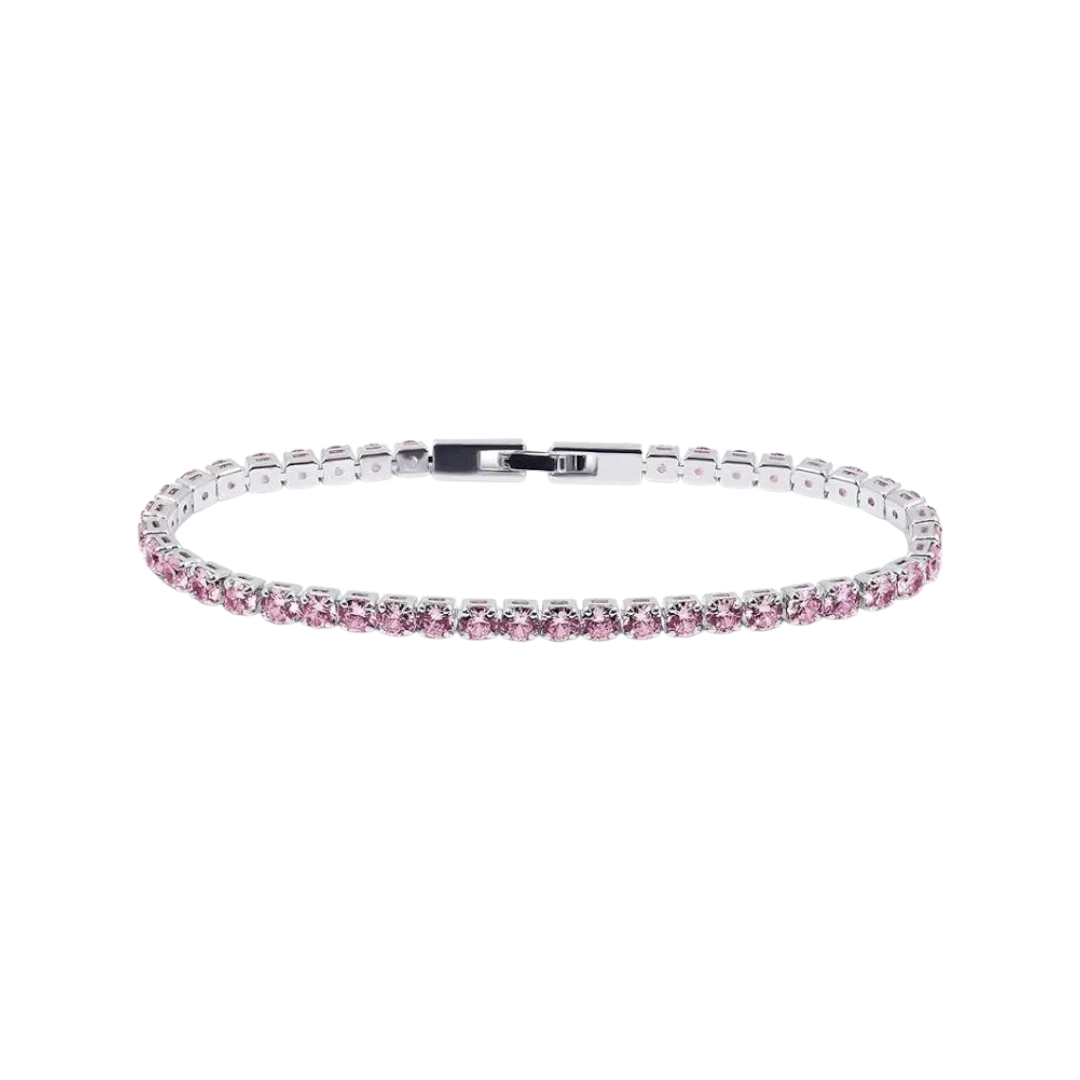 Pulsera Tennis 4mm Rosada