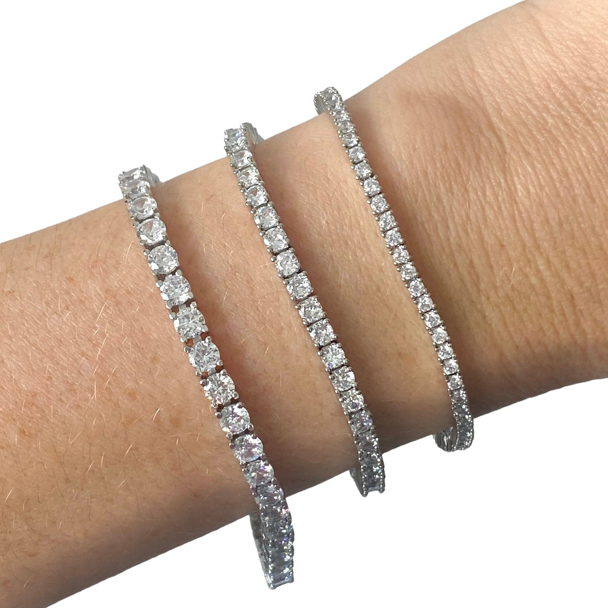 Pulsera Tennis Clásica Circones 4mm – Plata 925