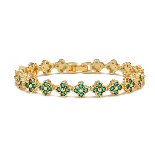 Pulsera Clover Mini Verde - Ámbar Joyas