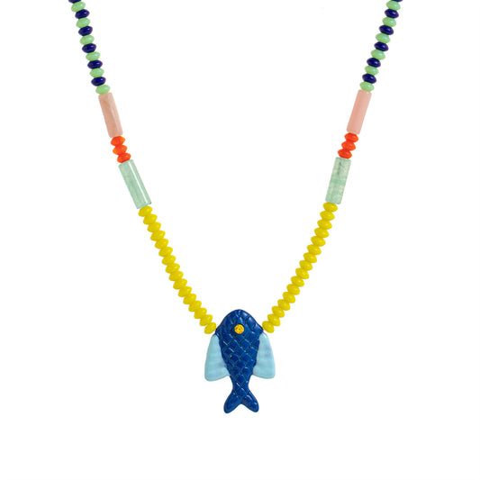 Collar Multicolor Pez Azul