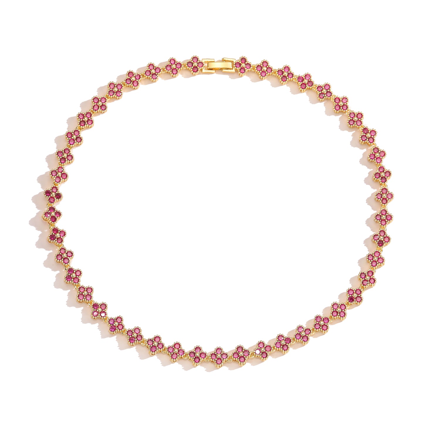 Collar Clover Mini Rosado - Ámbar Joyas