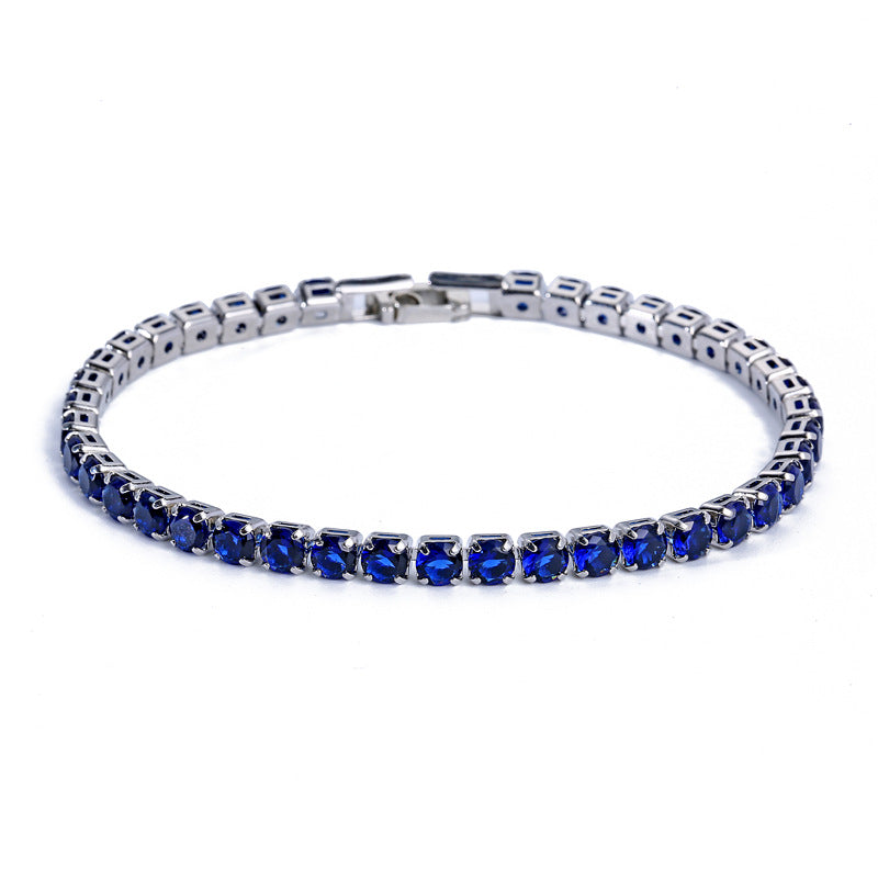 Pulsera Tennis 4mm Azul - Ámbar Joyas