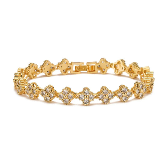 Pulsera Clover Mini Dorado - Ámbar Joyas