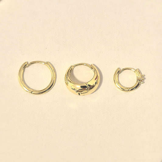 Pack de Aros Argollas Doradas 3 Estilos