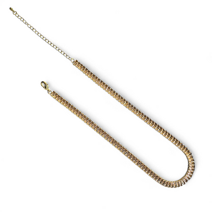 Collar Choker Circonitas Baguettes Rosados