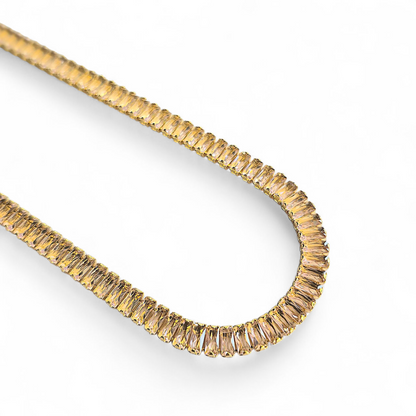 Collar Choker Circonitas Baguettes Rosados