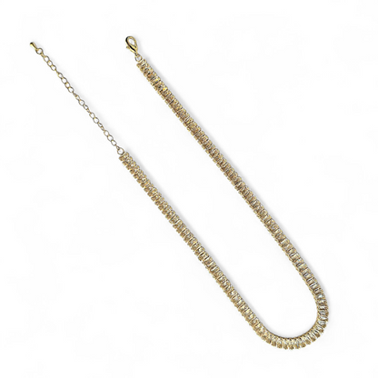 Collar Choker Circonitas Baguettes Blancas