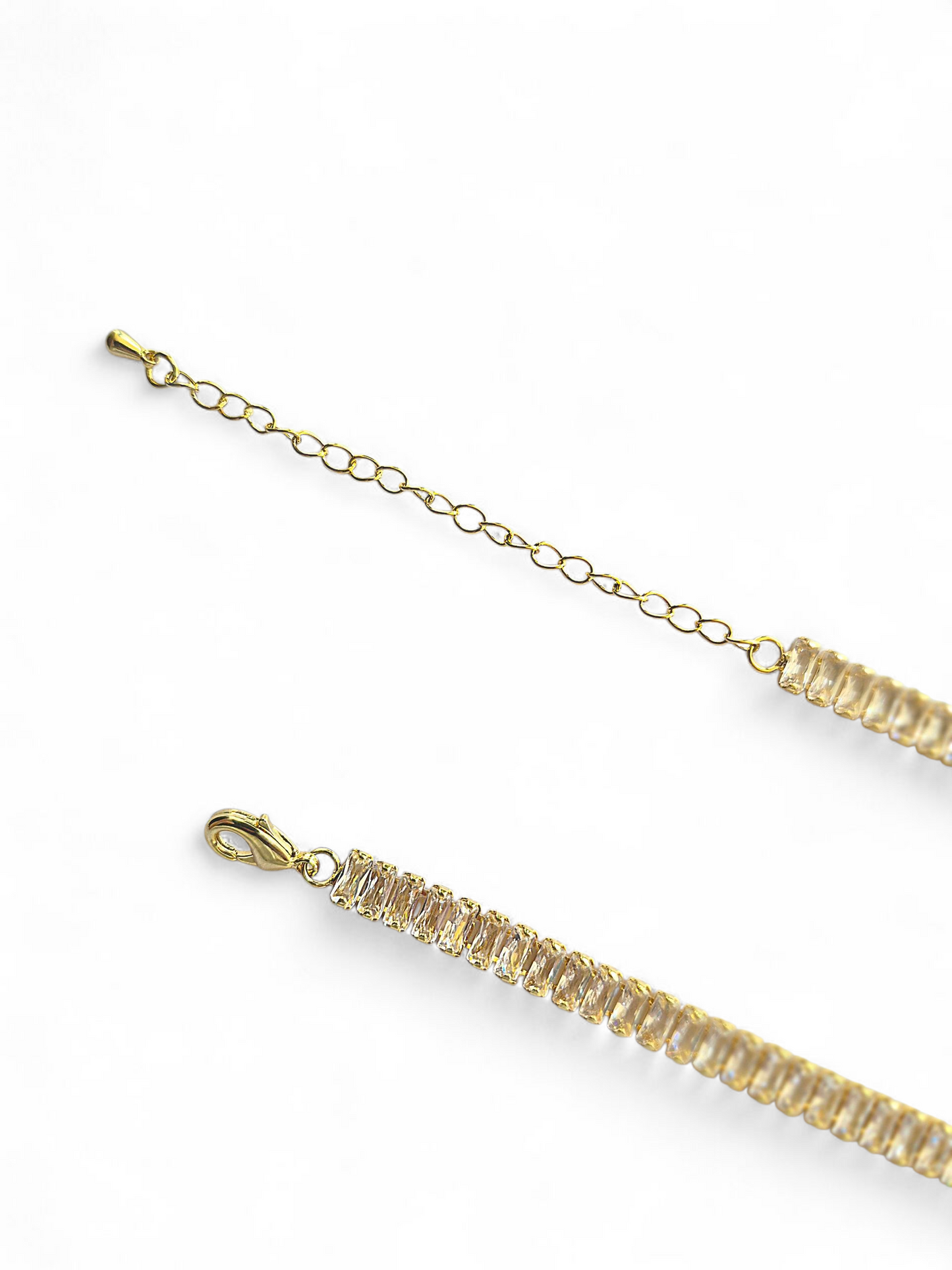 Collar Choker Circonitas Baguettes Blancas