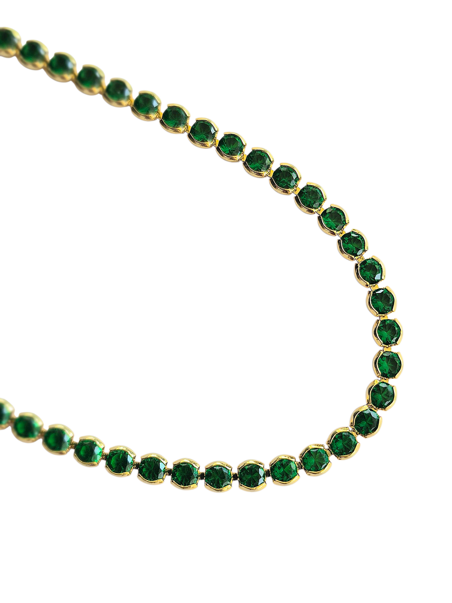 Collar Choker Circonitas Verdes 3mm