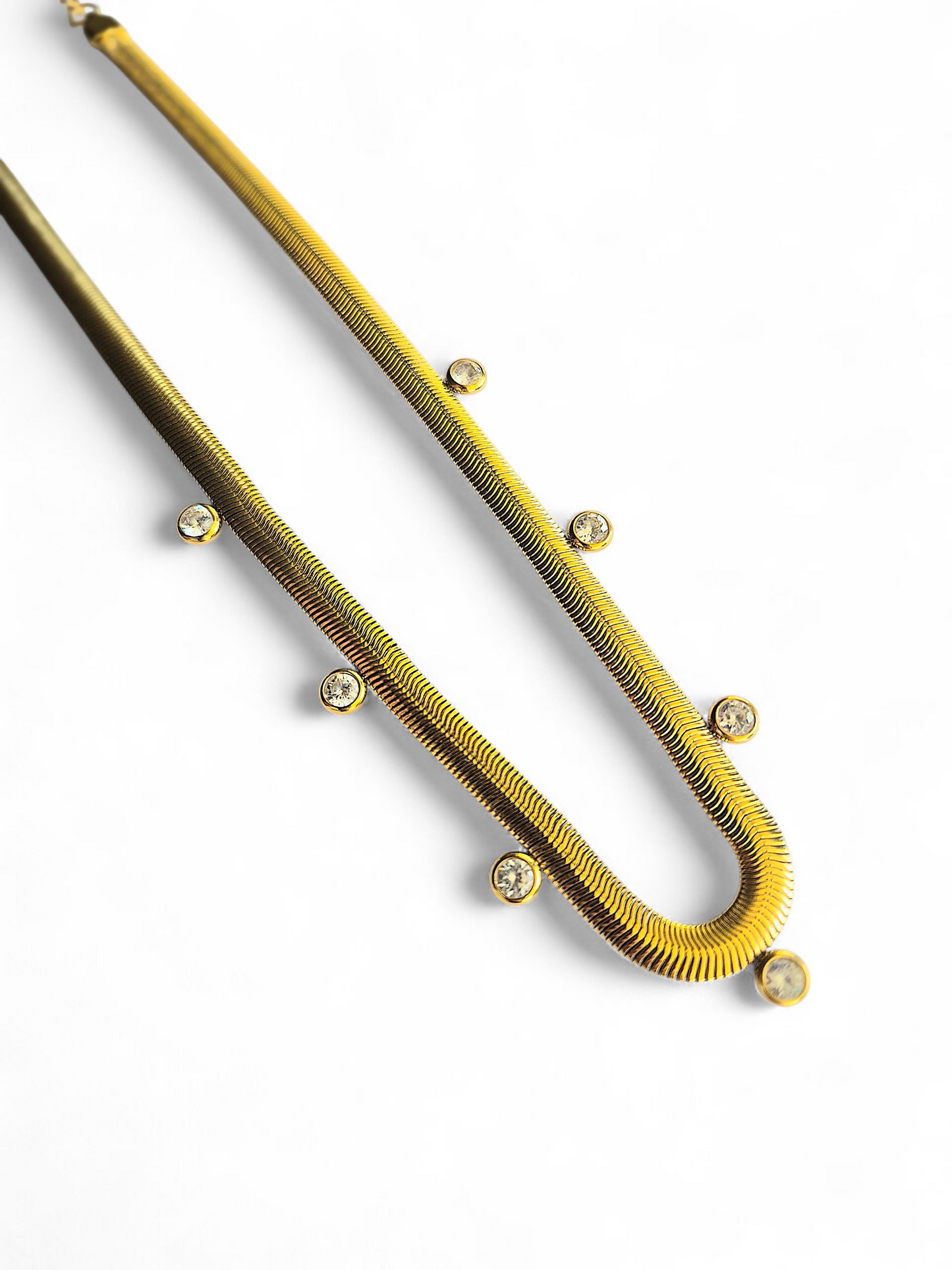 Collar Ajustable Serpiente con Circonitas