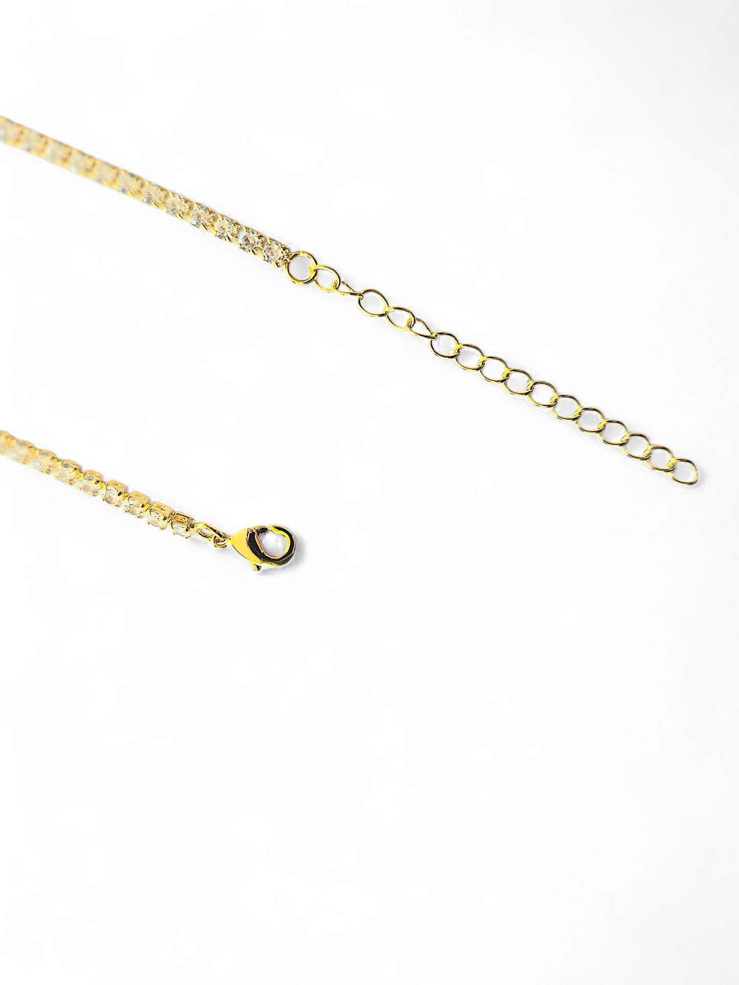 Collar Choker Circonitas Blancas y Negras