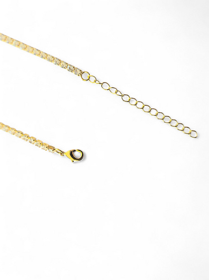 Collar Choker Circonitas Blancas y Negras