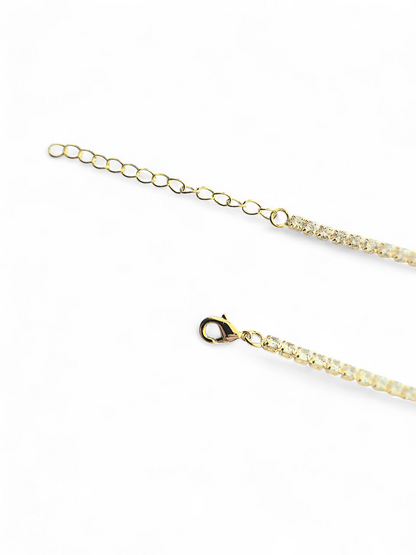 Collar Choker Tennis con Verde