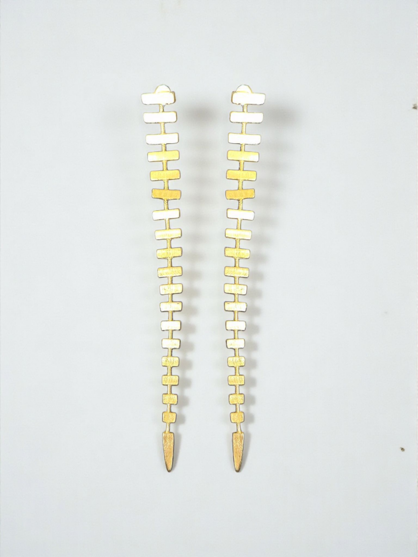 Aros Espiga 8cm - Baño de Oro