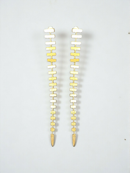 Aros Espiga 8cm - Baño de Oro