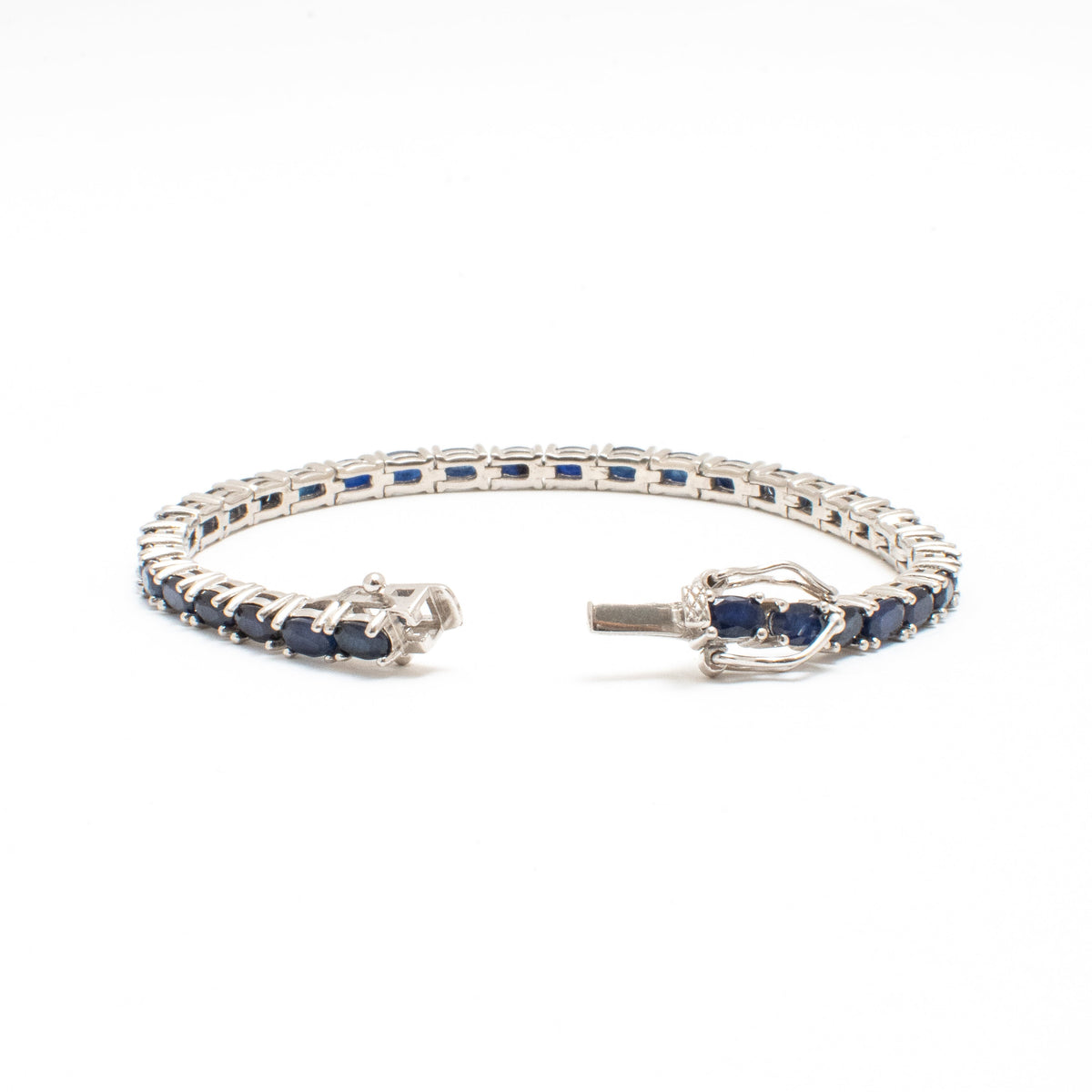 Pulsera Tennis Piedras Naturales Ovaladas 5x3mm – Plata 925