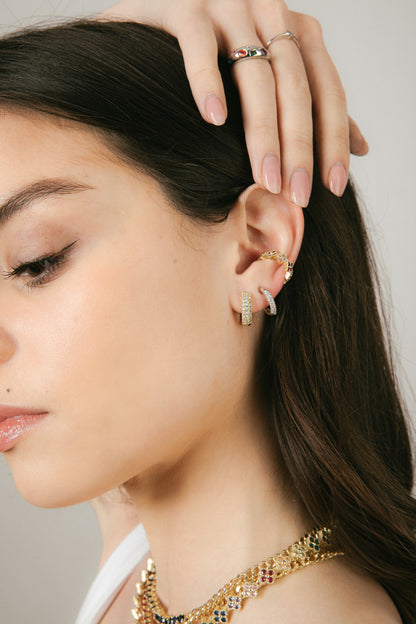 Argollas Chunky Circones Dorado