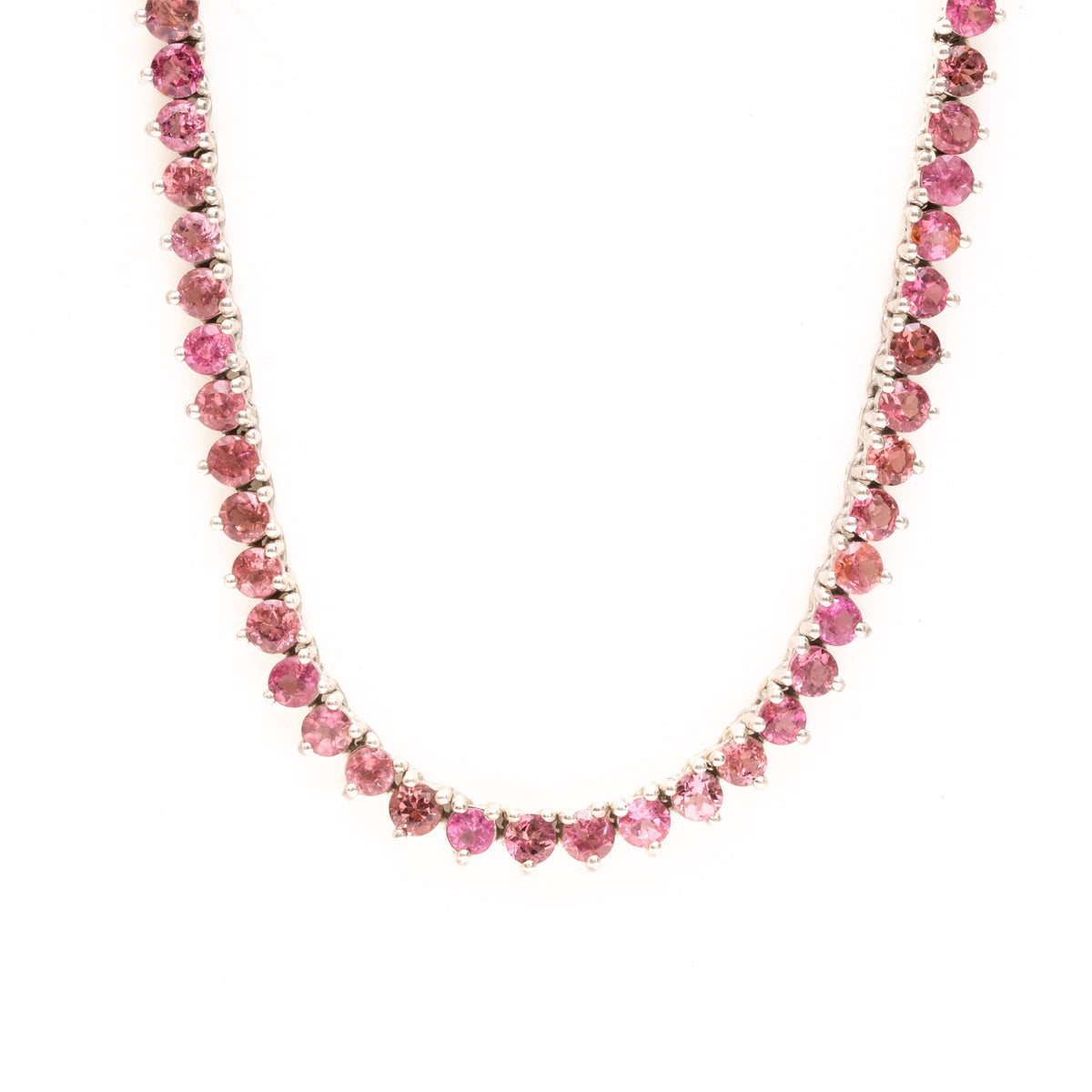 Collar Tennis Piedras Naturales 3mm – Plata 925