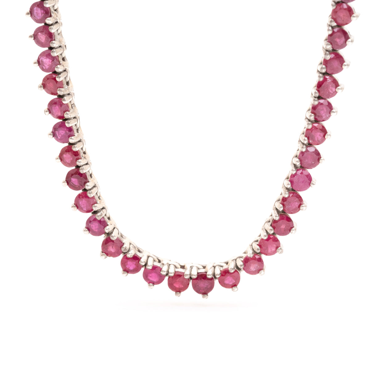 Collar Tennis Piedras Naturales 3mm – Plata 925
