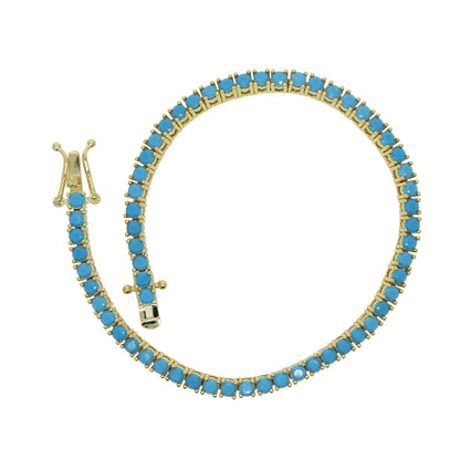 PULSERA TENNIS TURQUESA - Ámbar Joyas
