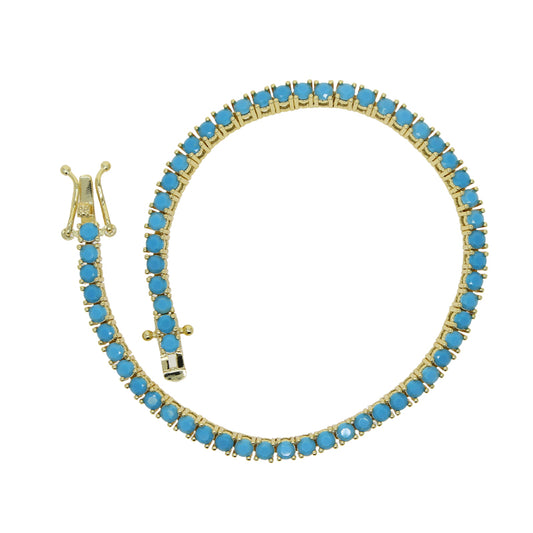 PULSERA TENNIS TURQUESA - Ámbar Joyas