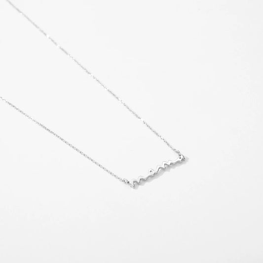 Collar Mama Cursiva Plata 925 - Ámbar Joyas