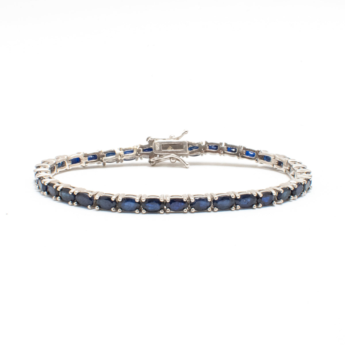 Pulsera Tennis Piedras Naturales Ovaladas 5x3mm – Plata 925