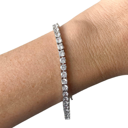 Pulsera Tennis Clásica Circones 4mm – Plata 925