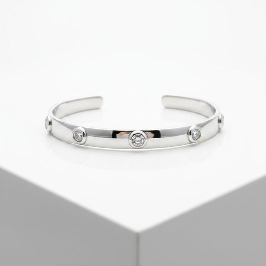 Brazalete Circones en Bisel – Baño de Plata