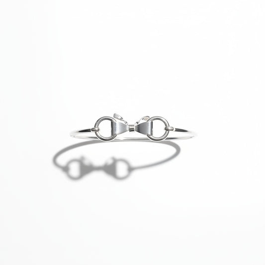 Brazalete Rígido Moño – Baño de Plata