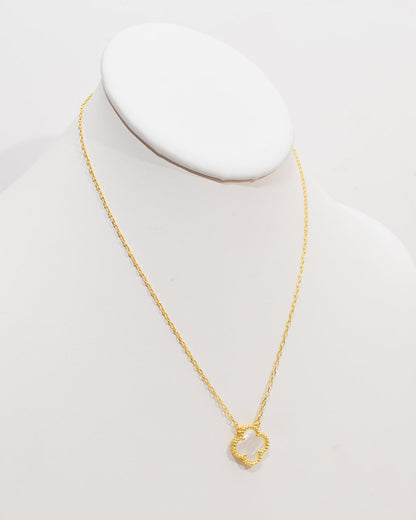 Cadena Clover Nacar Trebol Dorado
