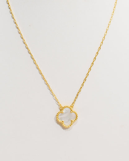 Cadena Clover Nacar Trebol Dorado