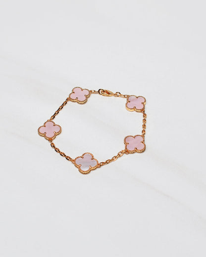 Pulsera Clover Rosada Trebol Nacar (2 colores)
