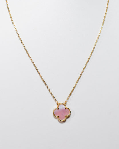 Cadena Clover Nacar Trébol Rosado