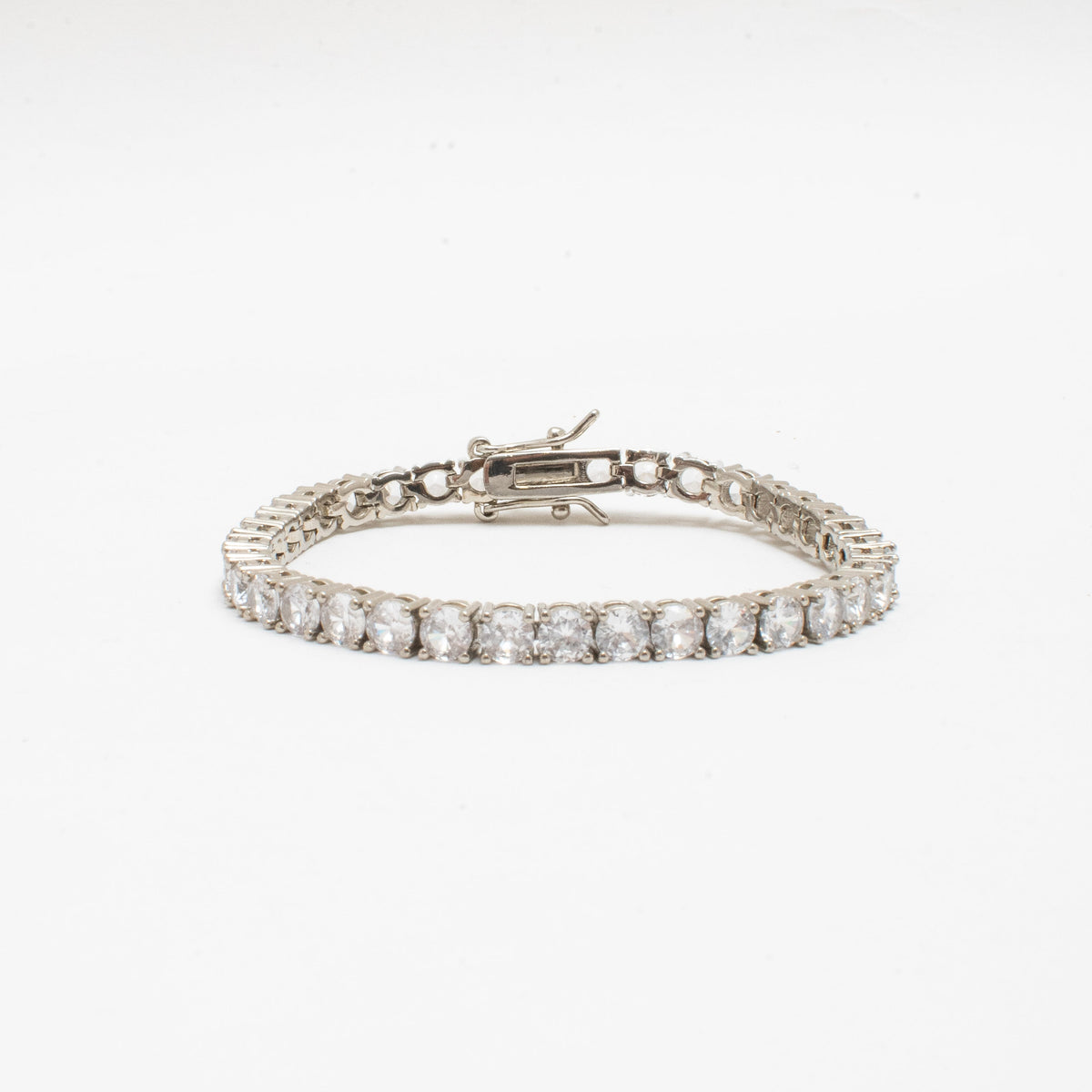 Pulsera Tennis Clásica Circones 4mm – Baño de Platino