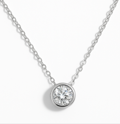 Cadena Punto de Luz Moisanita 4mm Plata 925- Rodio
