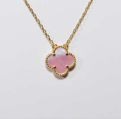 Cadena Clover Nacar Trébol Rosado