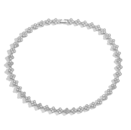 Collar Clover Mini Plateado - Ámbar Joyas