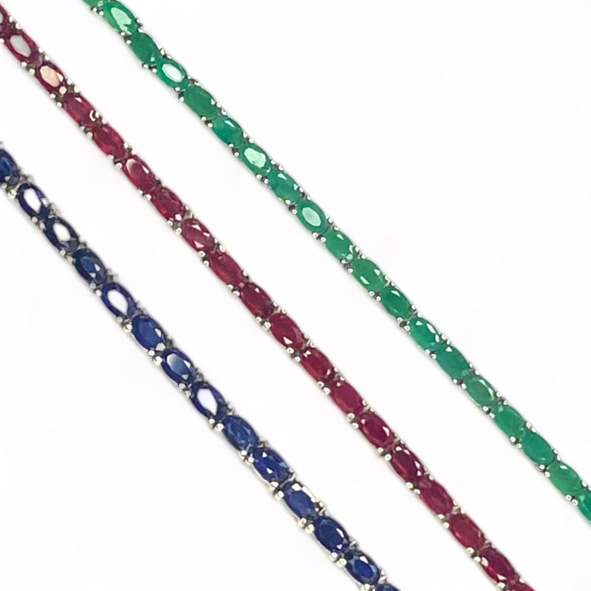 Pulsera Tennis Piedras Naturales Ovaladas 5x3mm – Plata 925