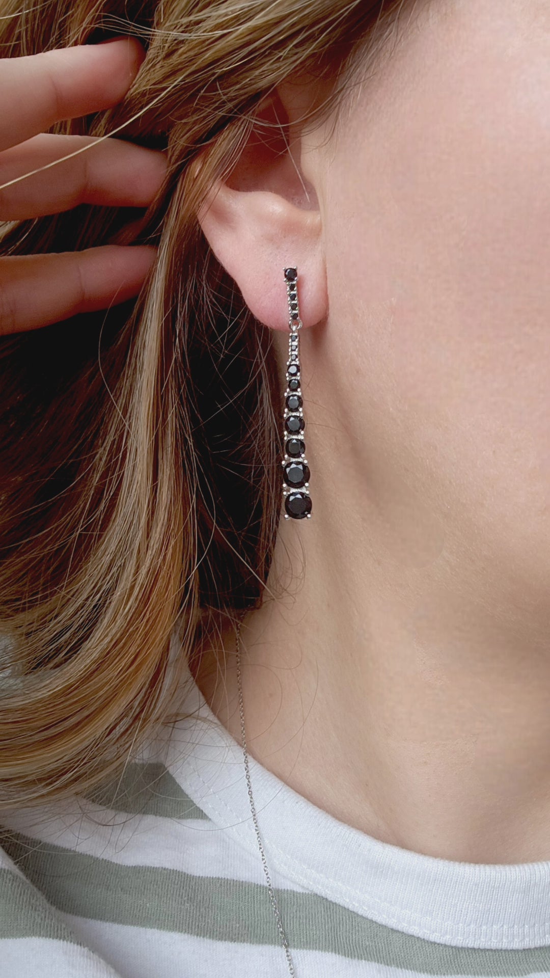 Aros Charcoal Chic - Ámbar Joyas