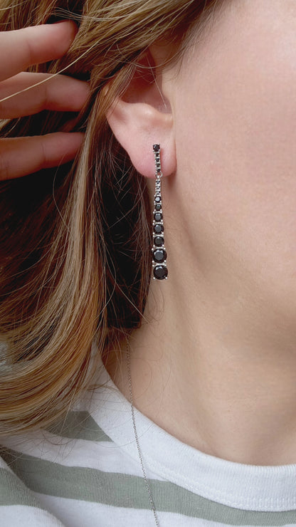 Aros Charcoal Chic - Ámbar Joyas