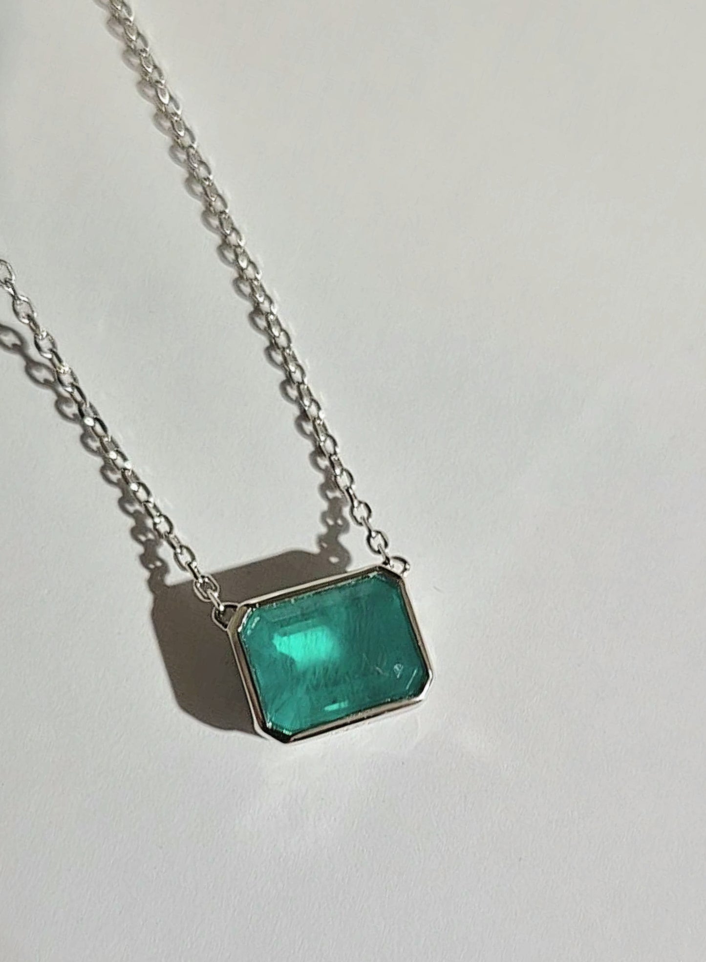 Cadena Esmeralda en Plata 925