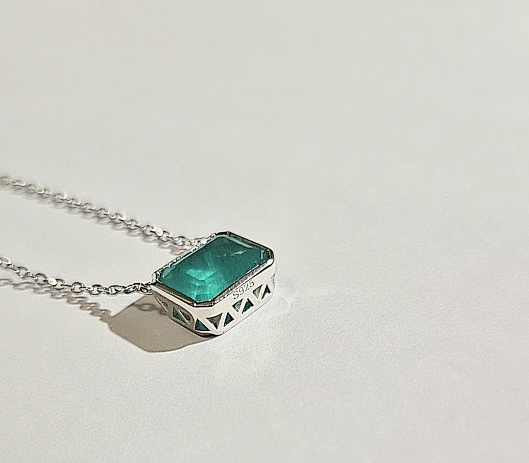 Cadena Esmeralda en Plata 925