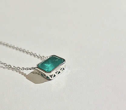Cadena Esmeralda en Plata 925