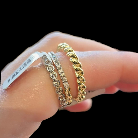 Anillo Cintillo Bezel Eternity – Baño de Rodio