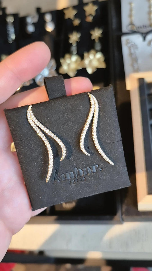 Aros Ondulados con Circonitas