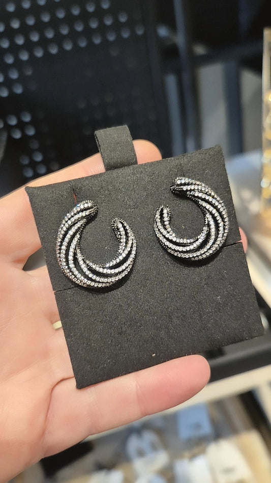 Aros Espiral Triple Negros