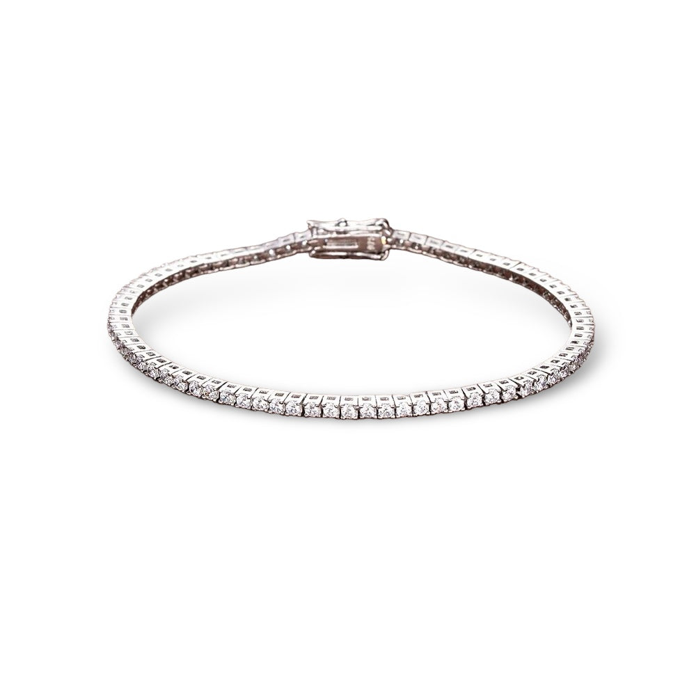 Pulsera Tennis Clásica Circones 2mm – Plata 925