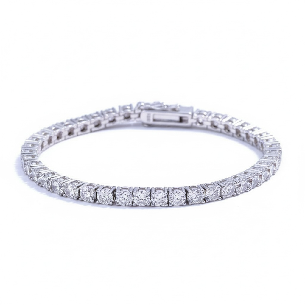 Pulsera Tennis Clásica Circones 4mm – Plata 925